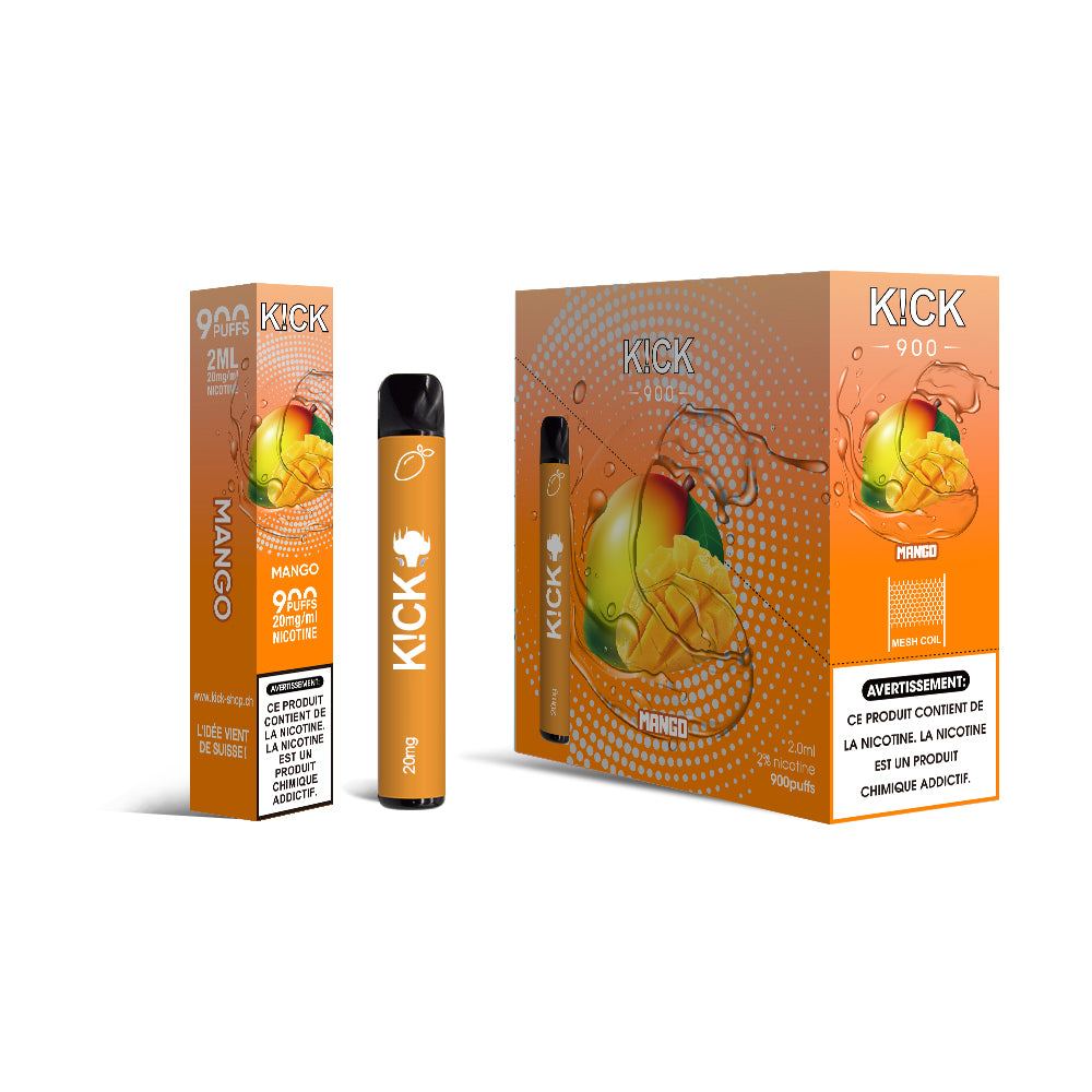 Cartouche K!CK - 10pcs Mango (Mangue) 900 puffs 20 mg
