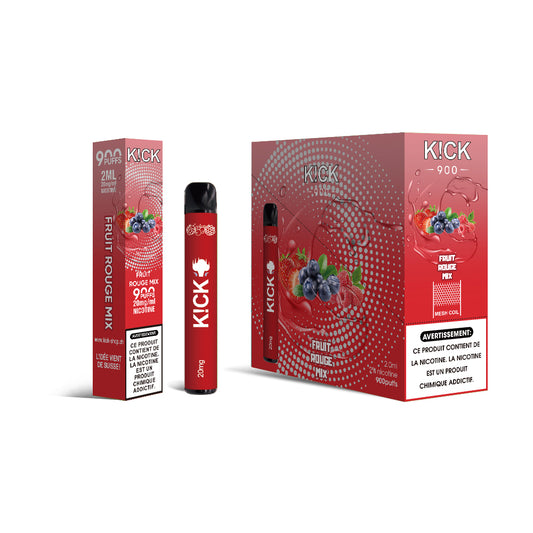 Cartouche K!CK - 10pcs Fruit Rouge Mix (fruit rouge) 900 puffs 20 mg