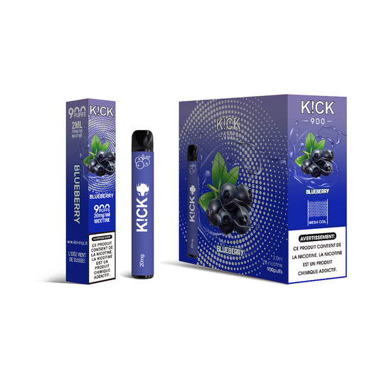 Cartouche K!CK - Blueberry (Myrtille) 900 puffs 20 mg