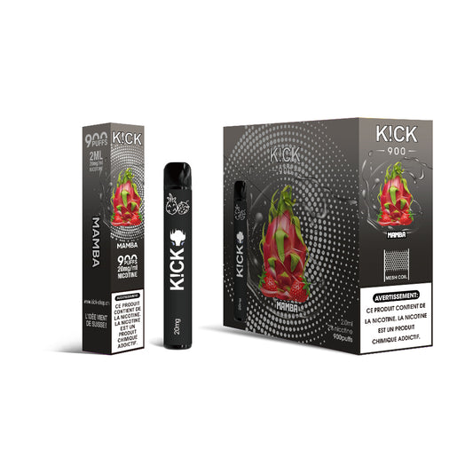 Cartouche K!CK - 10pcs Mamba (Fruit Du Dragon Fraise) 900 puffs 20 mg