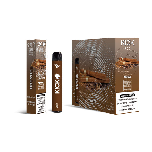 Cartouche K!CK - 10pcs Tobacco (Tabac) 900 puffs 20 mg