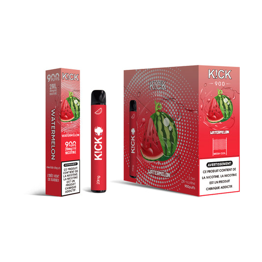 Cartouche K!CK - 10pcs Watermelon (Pastèque) 900 puffs 20 mg