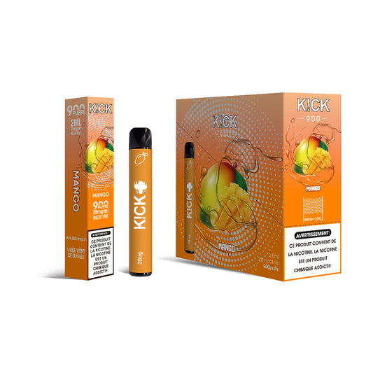 Cartouche K!CK - 10pcs Mango (Mangue) 900 puffs 20 mg