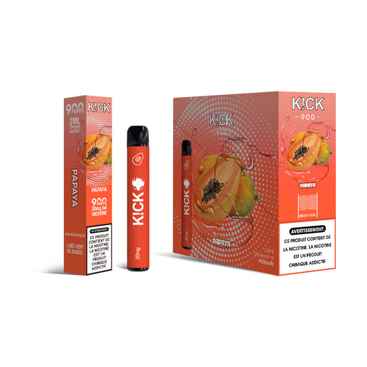 Cartouche K!CK - 10pcs Papaya (Papaye) 900 puffs 20 mg