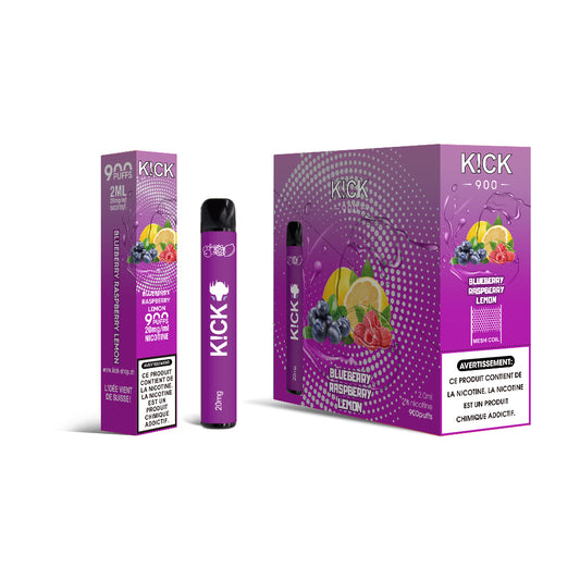 K!CK - Blueberry Raspberry Lemon (Myrtille Framboise citron) 900 puffs 20 mg